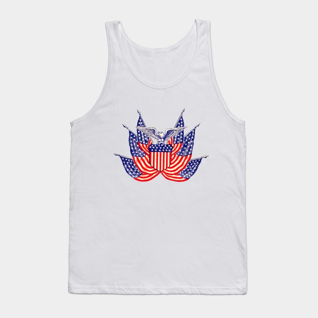 American Flags and Eagle Tank Top by MasterpieceCafe